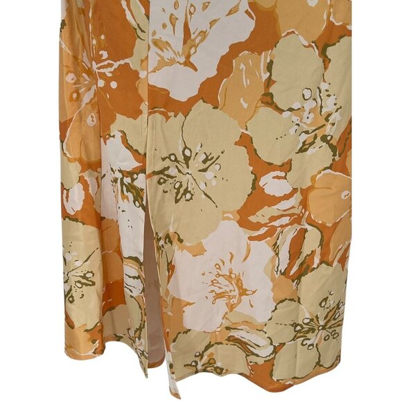 Alice Elle Maxi Dress One Shoulder‎ Floral Orange Sleeveless Cut Out Size 6 NWT - Picture 15 of 16